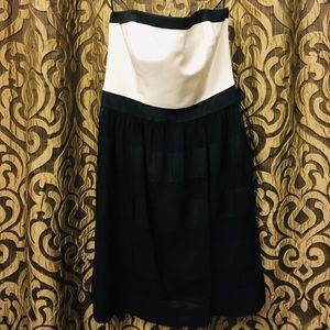 Black and white cocktail dress